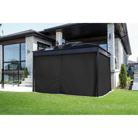 Sojag Diani Black Polyester Curtains 10 ft. x 12 ft. 135-9168853